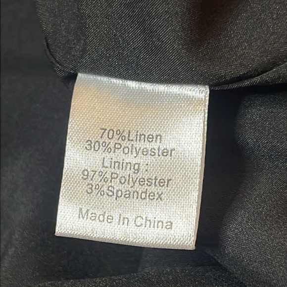 Tuckernuck Leighton Midi Dress Sleeveless Linen Blend Black Mandarin Collar XXL - Picture 10 of 17